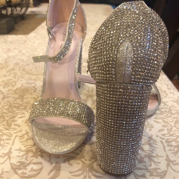 Rhinestone Studded Heels(NEVER WORN) - Picture 2 of 3